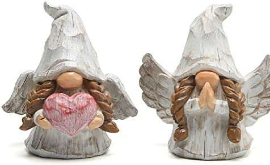 Collectible Figurines * | Clearance Hodao Christmas Angel Wings Gnomes Decorations Winter Home Decor Gnomes Figurines