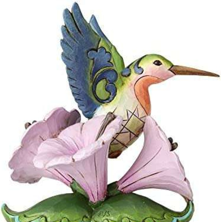 Collectible Figurines * | Online Enesco Jim Shore Heartwood Creek Mini Hummingbird Figurine, Multicolor