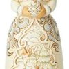 Collectible Figurines * | Reliable Quality Enesco Jim Shore Heartwood Creek White Woodland Santa With Globe Figurine, 8.66 Inch, Multicolor