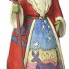 Collectible Figurines * | Premium Product Enesco Jim Shore Heartwood Creek Australian Santa Stone Resin Figurine, 7 Inch, Multicolor