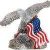 Collectible Figurines * | Reduction In Price Led Lighted Patriotic Color-Changing Eagle Figurine