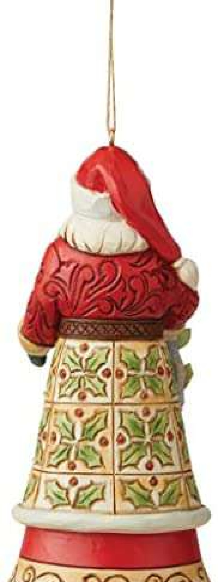 Collectible Figurines * | Competitive Price Enesco Jim Shore Heartwood Creek Santa With Holly Hanging Ornament, 4.72 Inch, Multicolor