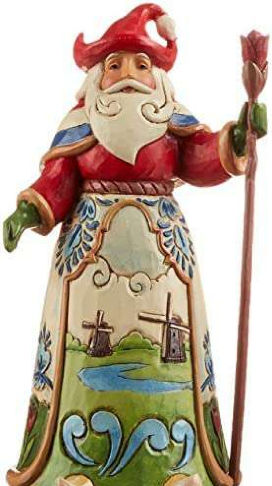 Collectible Figurines * | Tendy Style Jim Shore Heartwood Creek Dutch Santa Stone Resin Figurine, 7"