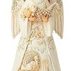 Collectible Figurines * | Store Enesco Jim Shore Heartwood Creek White Woodland Harvest Angel Figurine 6005254