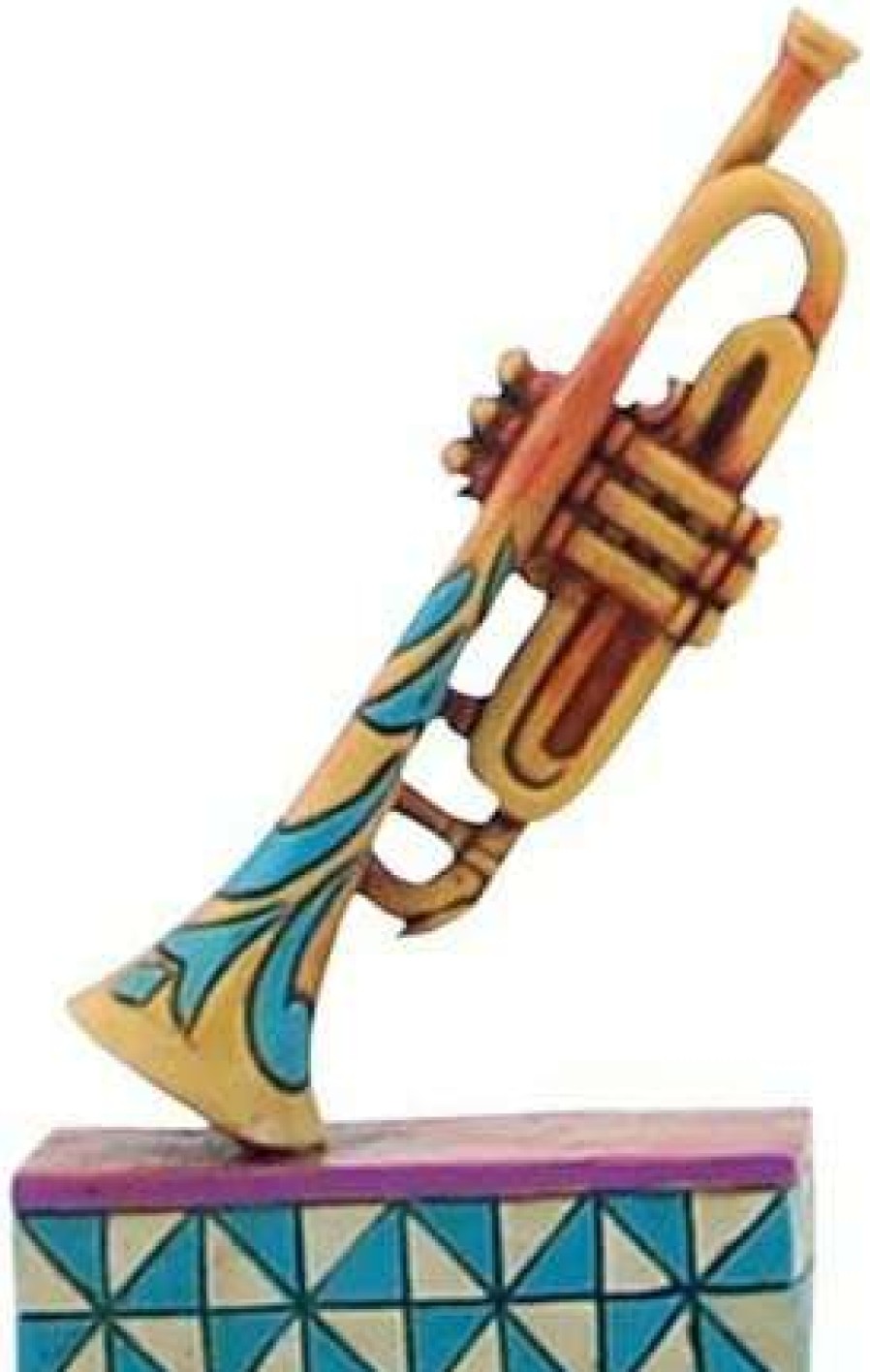 Collectible Figurines * | Excellent Jim Shore Miniature Trumpet Figurine Heartwood Creek Enesco 4033811