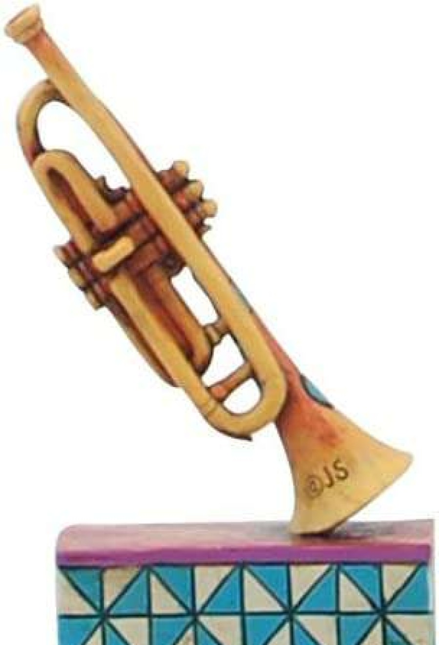 Collectible Figurines * | Excellent Jim Shore Miniature Trumpet Figurine Heartwood Creek Enesco 4033811