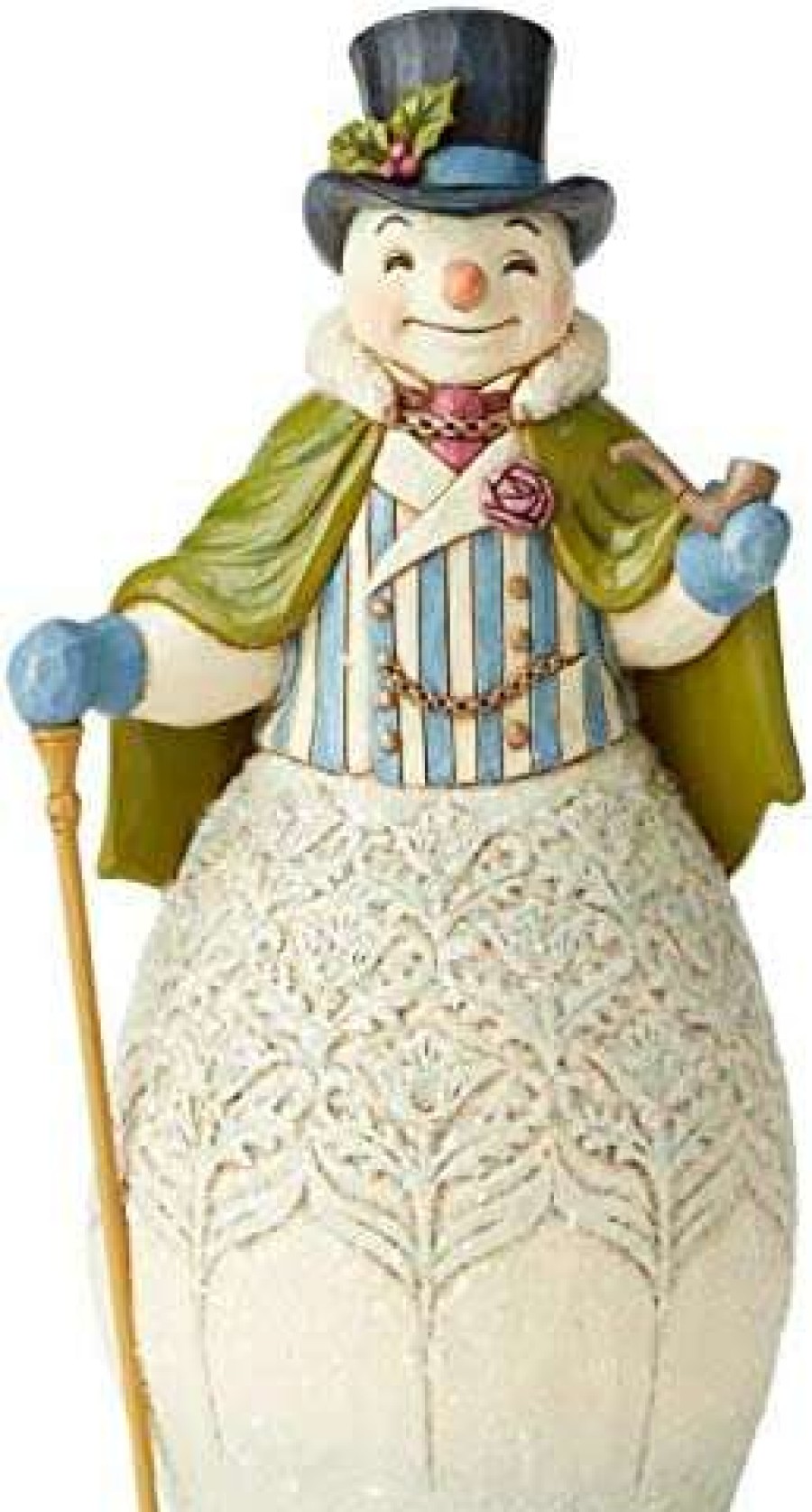 Collectible Figurines * | Tendy Style Enesco Jim Shore Heartwood Creek Victorian Snowman With Cape And Cane Figurine, 9.125 Inch, Multicolor,6004183