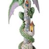 Collectible Figurines * | At The Best Price Jim Shore Heartwood Creek Masterpiece Illuminated Dragon (Europe Adapter), 47 Cm