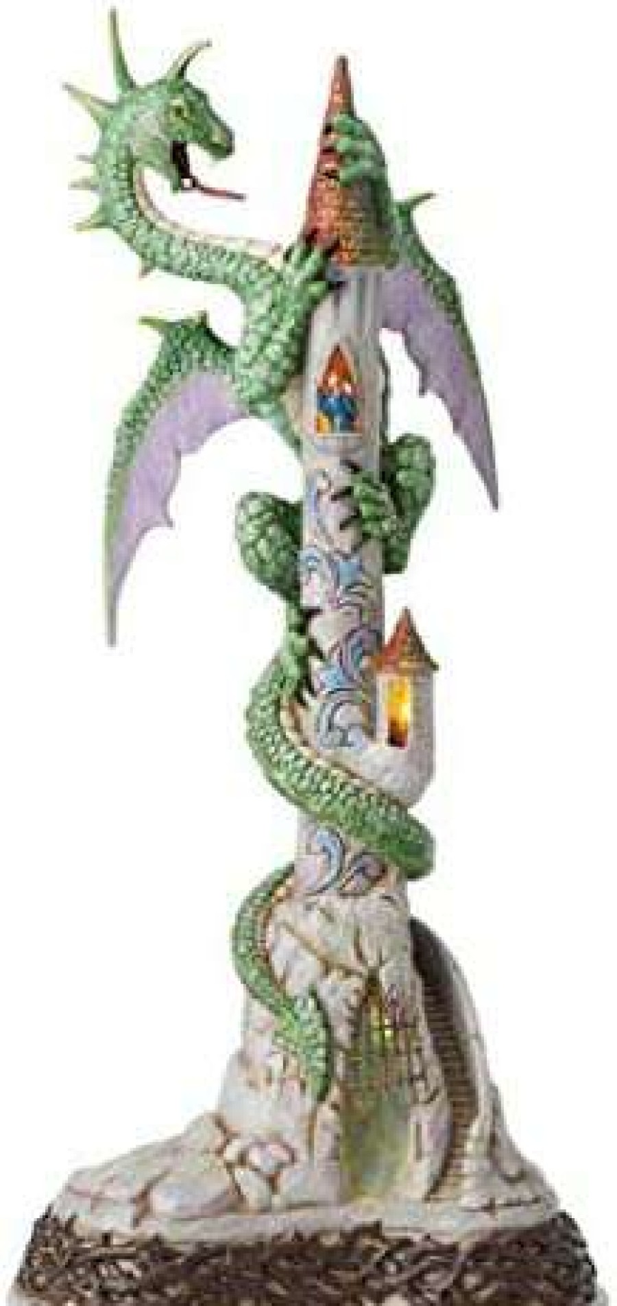 Collectible Figurines * | At The Best Price Jim Shore Heartwood Creek Masterpiece Illuminated Dragon (Europe Adapter), 47 Cm