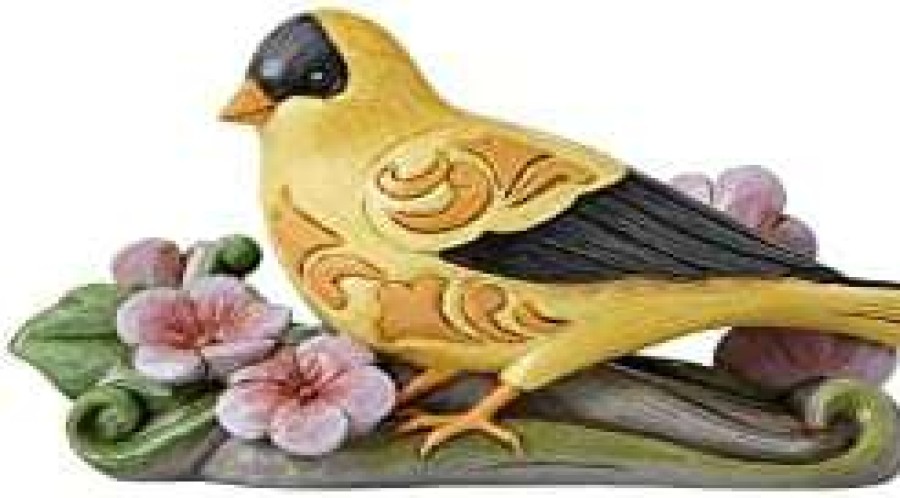 Collectible Figurines * | Online Enesco Jim Shore Heartwood Creek Goldfinch Figurine