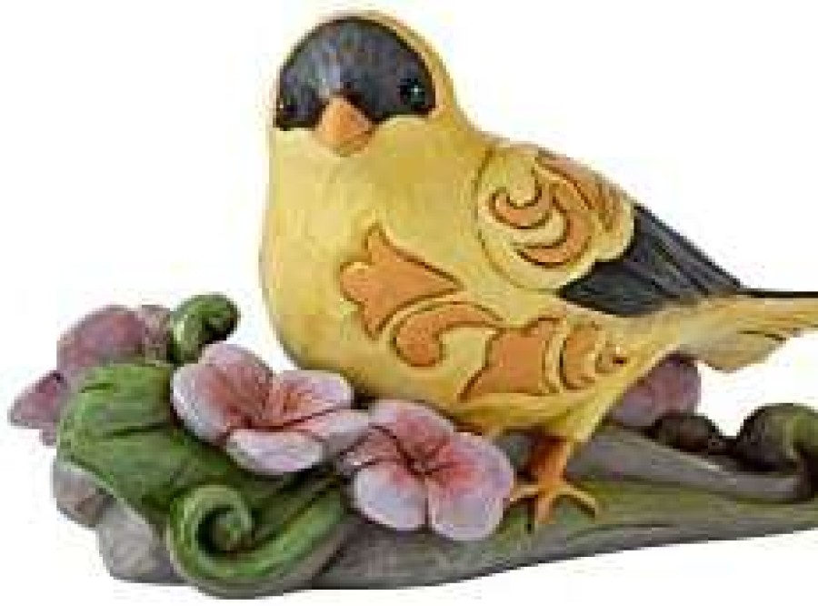 Collectible Figurines * | Online Enesco Jim Shore Heartwood Creek Goldfinch Figurine