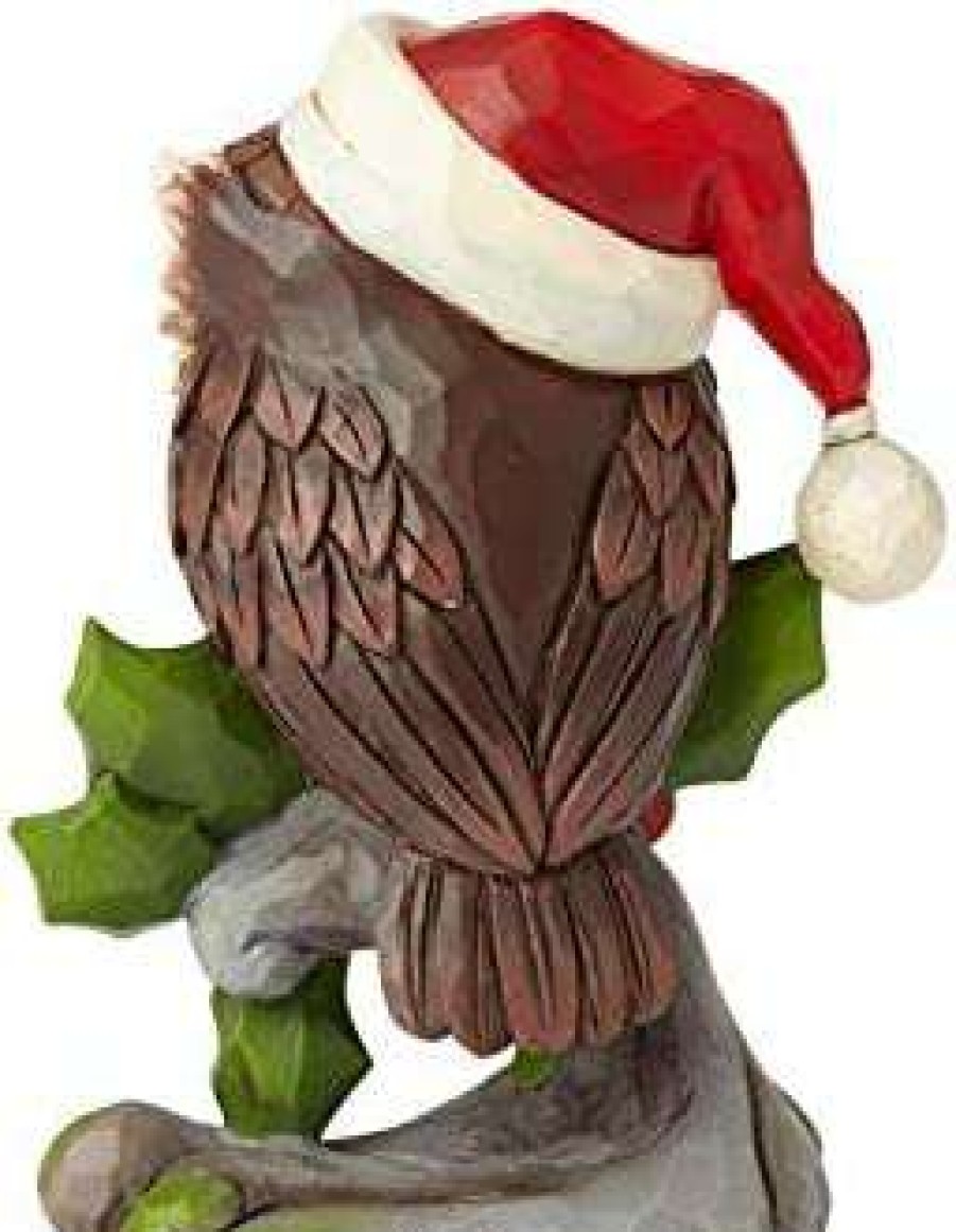 Collectible Figurines * | Fascinating Model Enesco Jim Shore Heartwood Creek Mini Christmas Owl On Branch