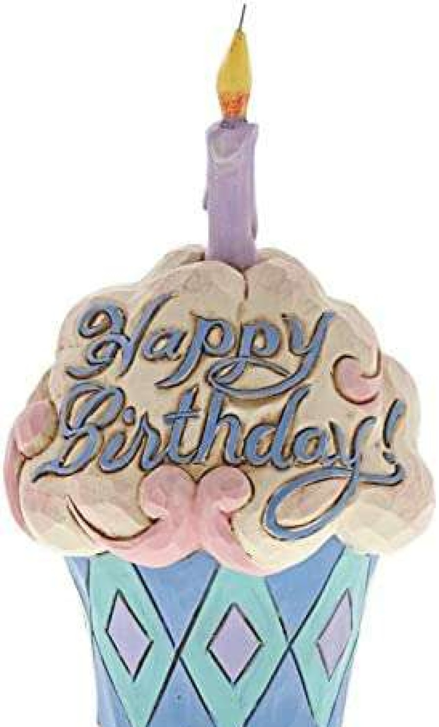 Collectible Figurines * | Reduction In Price Enesco (4052066) Jim Shore Heartwood Creek Mini Birthday Cupcake Stone Resin Figurine, 3.75 , Multicolor