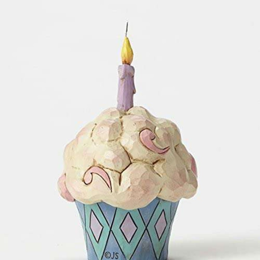 Collectible Figurines * | Reduction In Price Enesco (4052066) Jim Shore Heartwood Creek Mini Birthday Cupcake Stone Resin Figurine, 3.75 , Multicolor