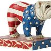 Collectible Figurines * | Reduction In Price Enesco Jim Shore Heartwood Creek Patriotic Bulldog Figurine, 3.5 Inch, Multicolor