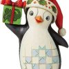 Collectible Figurines * | Fascinating Model Enesco Jim Shore Heartwood Creek Christmas Penguin Waddle It Be Pint-Sized Figurine, 5 Inch, Multicolor