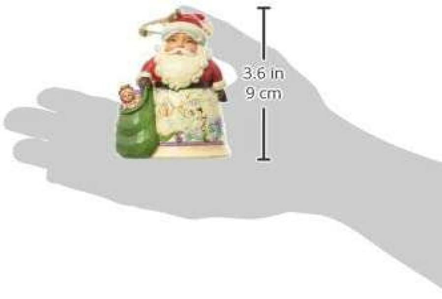 Collectible Figurines * | New Models Jim Shore Heartwood Creek Santa With Winter Scene Mini Stone Resin Hanging Ornament, 3.5"