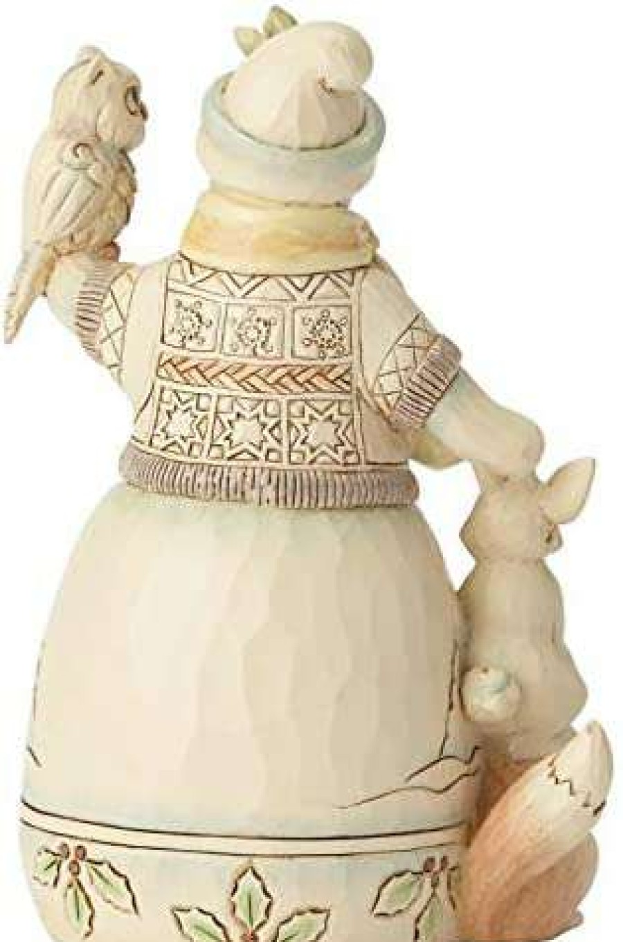 Collectible Figurines * | Competitive Price Enesco Jim Shore Heartwood Creek Woodland Snowman With Owl