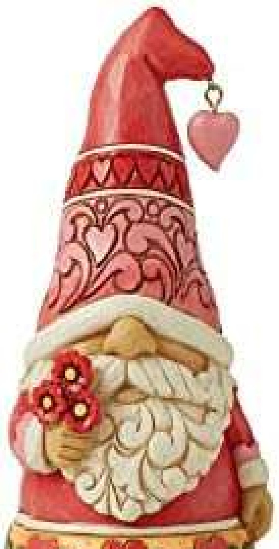 Collectible Figurines * | Fascinating Model Enesco Jim Shore Red Hearts Gnome Figurine 6010272