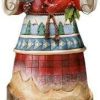 Collectible Figurines * | Top Sell Enesco Jim Shore Heartwood Creek From Lodge Santa With Garland Figurine 9.375 In