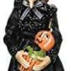 Collectible Figurines * | Discounts Online C&F Home Halloween Rosalea Witch Harvest Pumpkin Child Folk Art Collectible, Joe Spencer Gathered Traditions Home Decor Figures Figurines Black