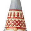 Collectible Figurines * | Top Sell Enesco Jim Shore Heartwood Creek Nordic Noel Tree Hat Gnome God Jul Figurine, 6.1 H, Grey, Red, Dirty White