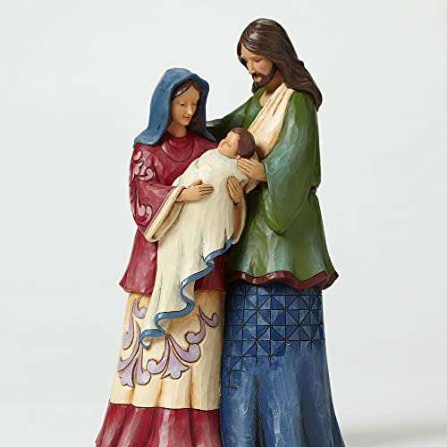 Collectible Figurines * | Competitive Price Jim Shore Heartwood Creek The Reason Jesus Mary And Joseph Stone Resin Figurine, 10"