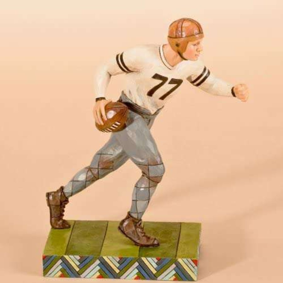 Collectible Figurines * | Excellent Jim Shore Heartwood Creek Football Player Figurine, 7-Inch