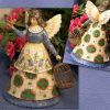 Collectible Figurines * | Top Sell Jim Shore Heartwood Creek Angel W/ Birdcage Retired! By Enesco 105168