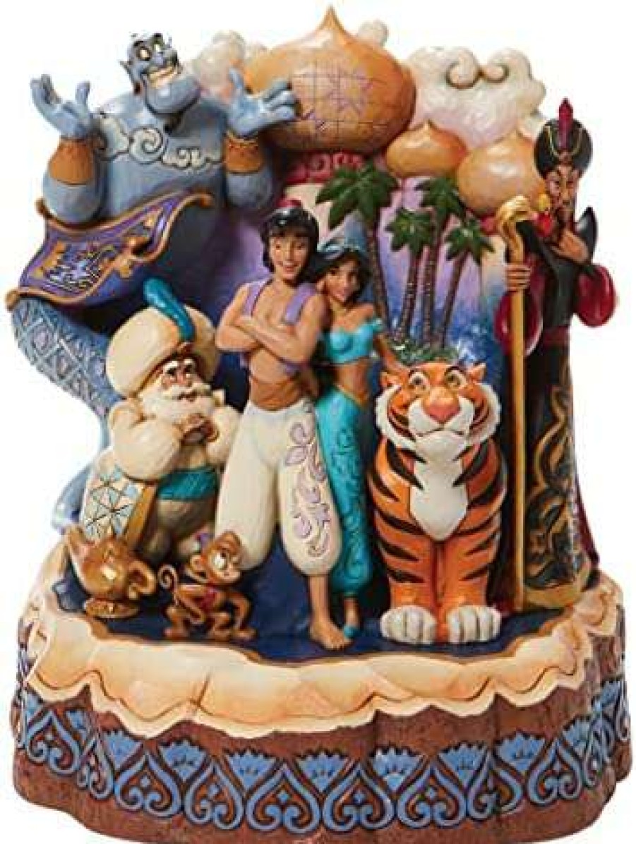 Collectible Figurines * | Premium Product Enesco Disney Traditions By Jim Shore Aladdin Characters Carved By Heart Figurine, 7.67 Inch, Multicolor