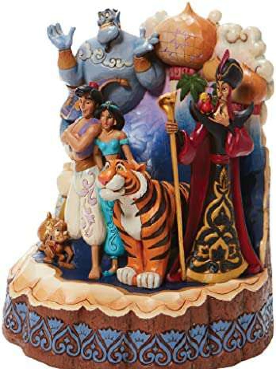 Collectible Figurines * | Premium Product Enesco Disney Traditions By Jim Shore Aladdin Characters Carved By Heart Figurine, 7.67 Inch, Multicolor