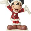 Collectible Figurines * | Competitive Price Enesco Disney Traditions By Jim Shore Mickey Mouse Christmas Personality Pose Figurine, 4.625 Inch, Multicolor