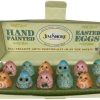 Collectible Figurines * | Discounts Online Jim Shore Heartwood Creek Easter Egg Carton Full Set Of 12 Eggs With Bunny Owl Chick & Bird Patterns 6010430, Yellow,Blue,Green,Pink