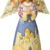 Collectible Figurines * | At The Best Price Enesco Jim Shore Heartwood Creek Angel W/Nativity Sculptedwings W, Multicolor