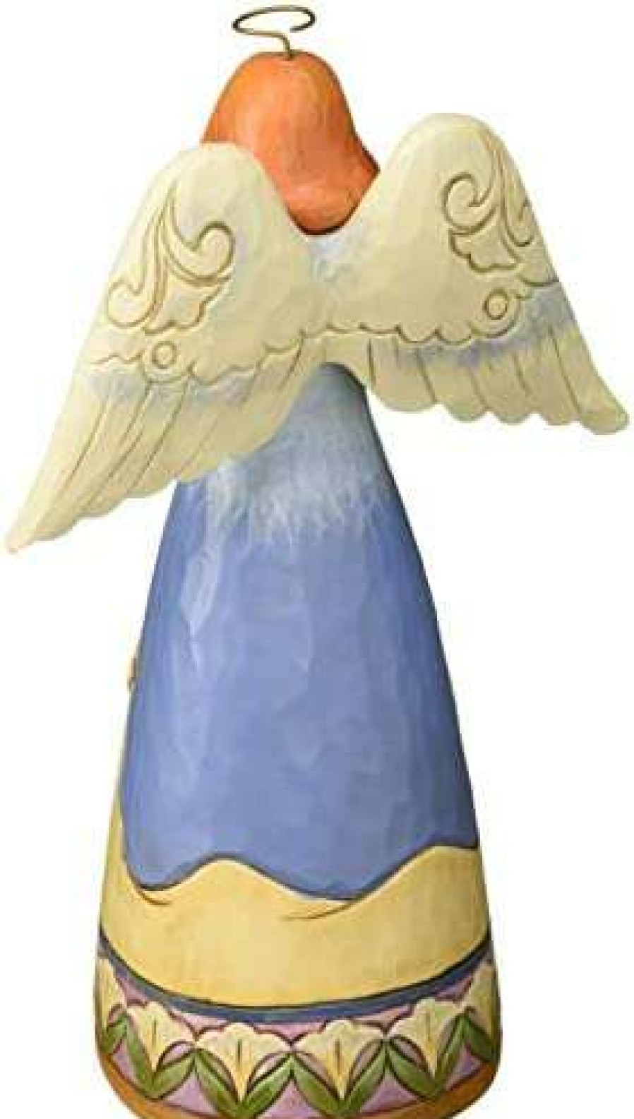 Collectible Figurines * | At The Best Price Enesco Jim Shore Heartwood Creek Angel W/Nativity Sculptedwings W, Multicolor