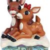 Collectible Figurines * | Store Enesco Jim Shore Rudolph And Clarice Laying Down Christmas Figurine 6006790