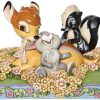 Collectible Figurines * | Clearance Enesco Disney Traditions By Jim Shore Bambi And Friends In Flowers Figurine, 4 Inch, Multicolor