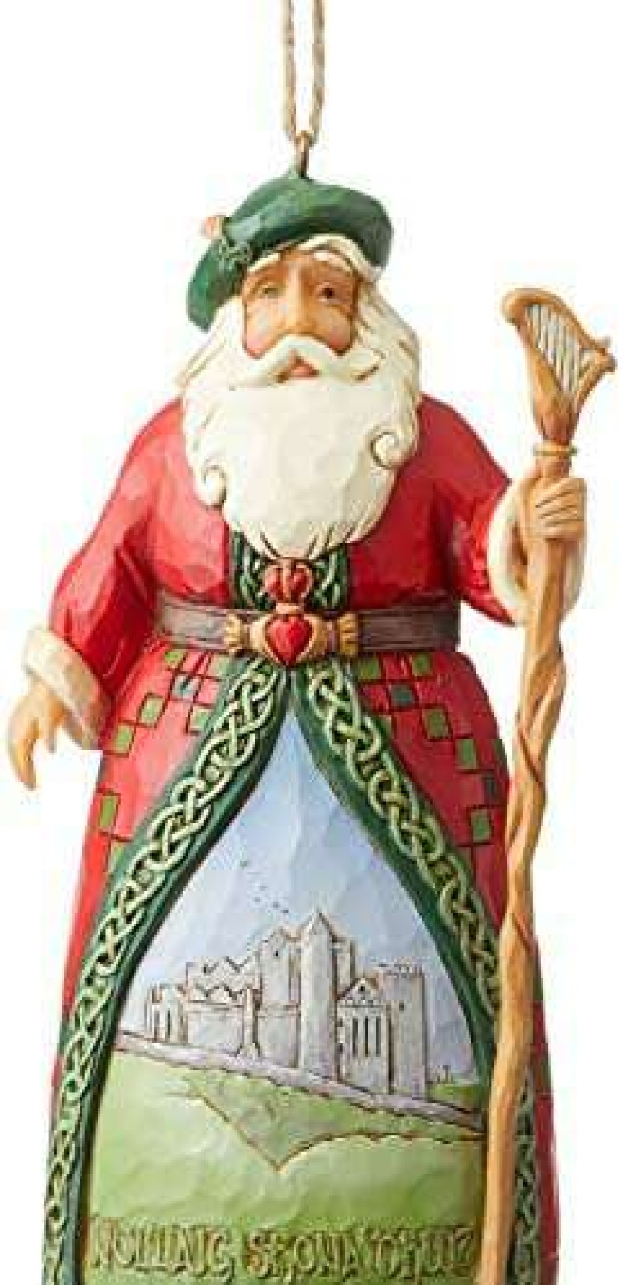 Collectible Figurines * | Online Enesco Jim Shore Heartwood Creek Irish Santa Ho