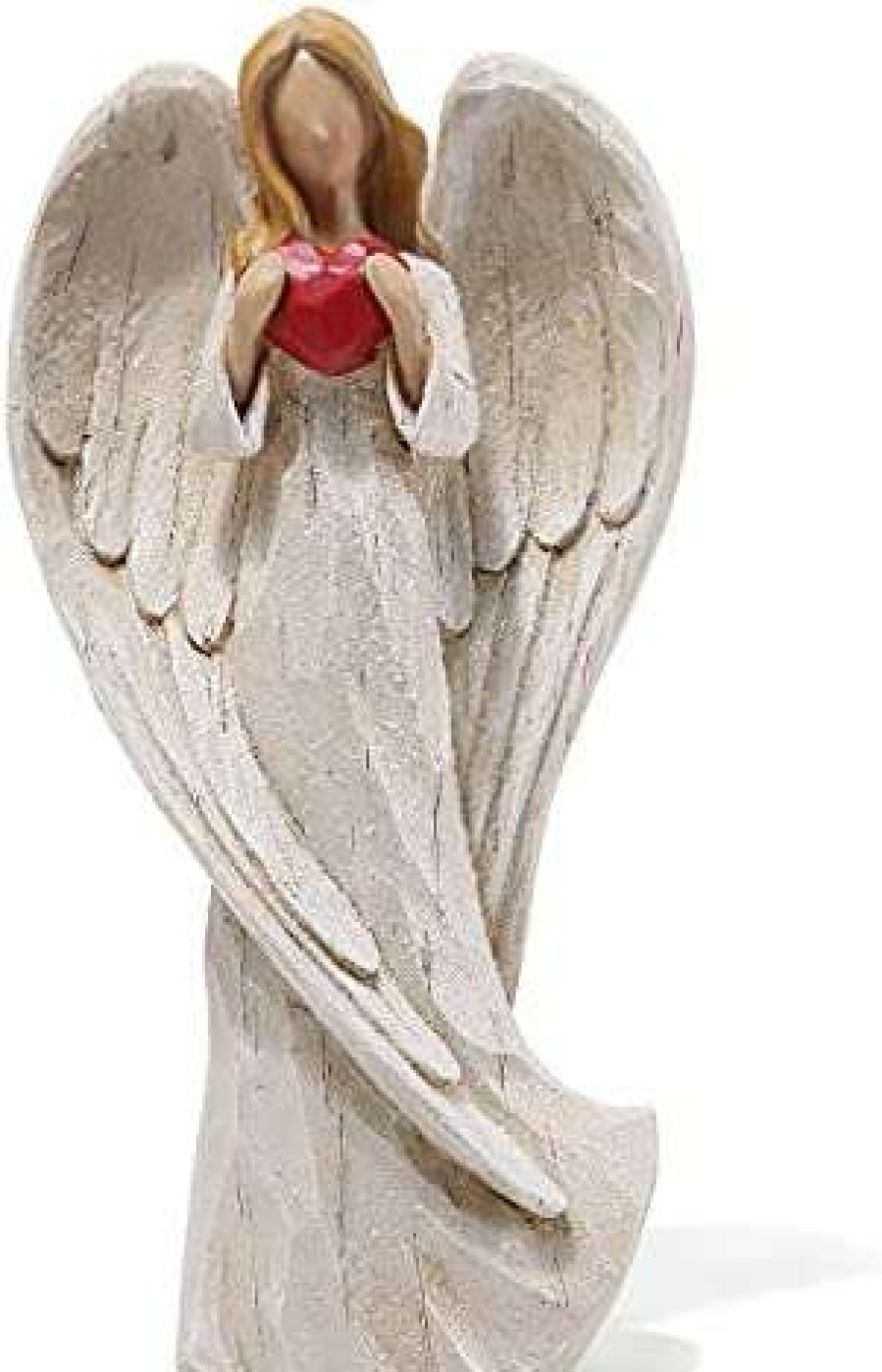 Statues * | Premium Product Hodao 8.9Inch Resin Praying Angel Sculpture Figurine For Gifts Home Decoration Praying Commemorating Angel Statue, Exquisitely Carved And Hand-Painted Characters (With Hear)