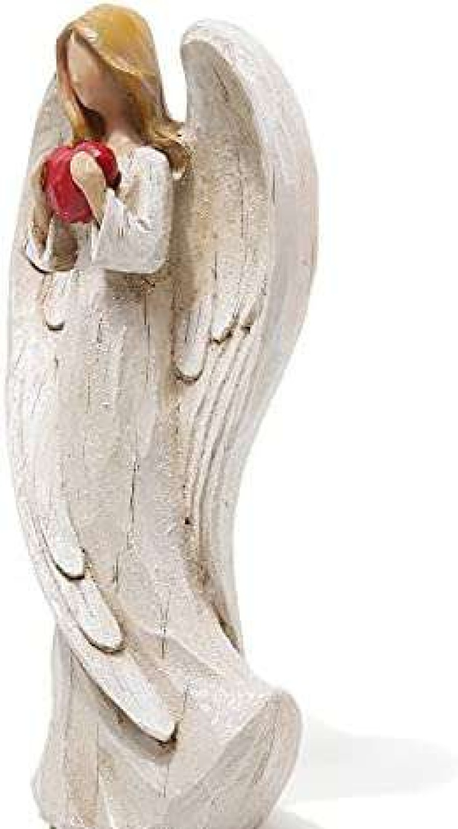 Statues * | Premium Product Hodao 8.9Inch Resin Praying Angel Sculpture Figurine For Gifts Home Decoration Praying Commemorating Angel Statue, Exquisitely Carved And Hand-Painted Characters (With Hear)