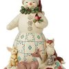 Collectible Figurines * | Hot Sell Enesco Jim Shore Heartwood Creek Wonderland Snowman With Animal Figurine 6009483