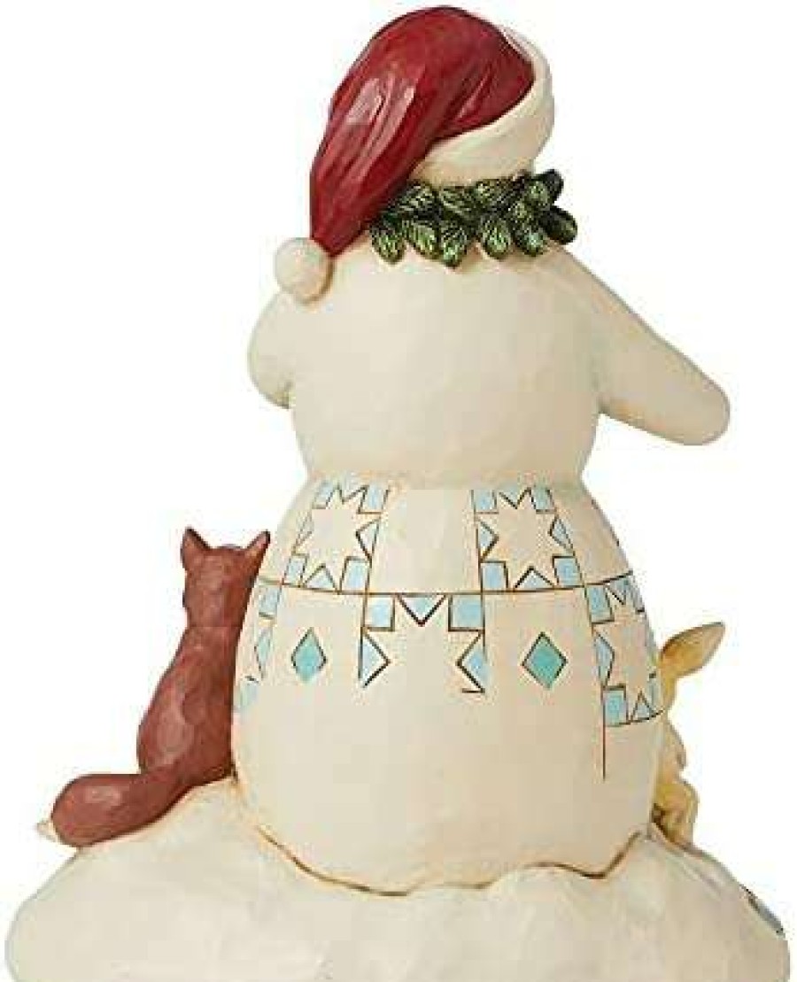 Collectible Figurines * | Hot Sell Enesco Jim Shore Heartwood Creek Wonderland Snowman With Animal Figurine 6009483