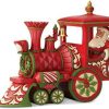 Collectible Figurines * | Premium Product Enesco Jim Shore Heartwood Creek Santa In Christmas Train Engine Figurine, 6-Inch Height, Red