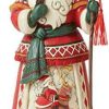 Collectible Figurines * | Top Sell Enesco Jim Shore Heartwood Creek Lapland Santa Riding Reindeer Scene Figurine, 10.3 Inch, Multicolor