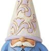 Collectible Figurines * | Fascinating Model Enesco Jim Shore Heartwood Creek Purple Gnome Holding Coffee Mug Figurine 6009586