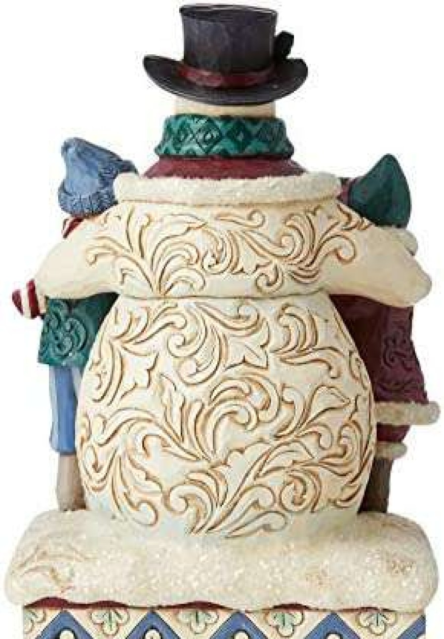 Collectible Figurines * | Premium Product Enesco Jim Shore Heartwood Creek Victorian Snowman And Carolers Figurine