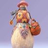 Collectible Figurines * | Fascinating Model Jim Shore Heartwood Creek Snowman With Flower Basket By Enesco 112245