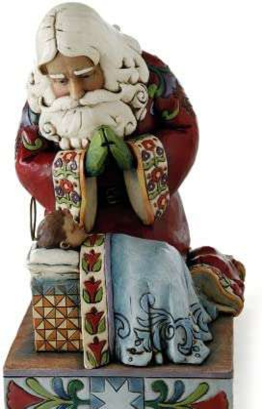 Collectible Figurines * | New Models Enesco Jim Shore Heartwood Creek From Santa With Baby Jesus Figurine 7.5 In