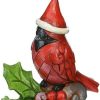 Collectible Figurines * | Store Jim Shore Heartwood Creek Js Hwc Fig Cardinal Holly Mini Figurine