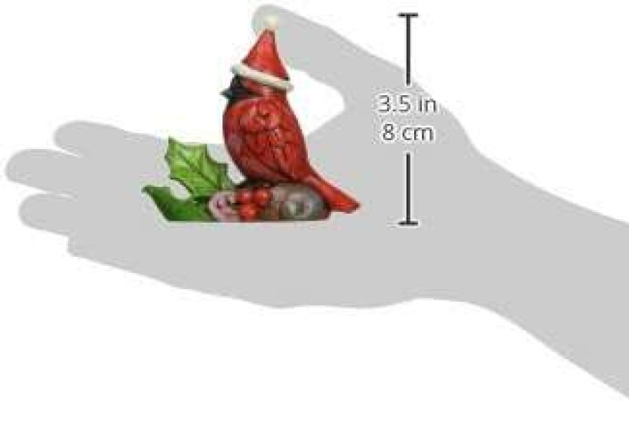 Collectible Figurines * | Store Jim Shore Heartwood Creek Js Hwc Fig Cardinal Holly Mini Figurine